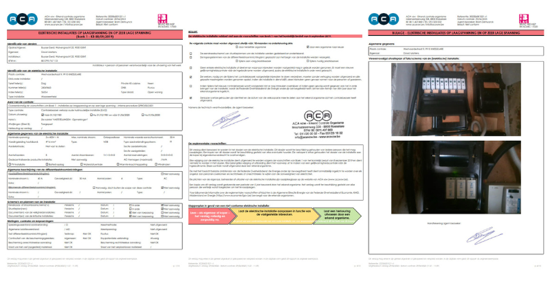 Elektrische keuring verslag